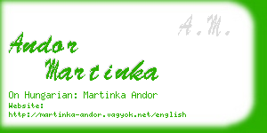 andor martinka business card